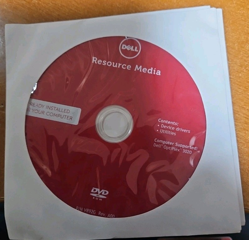 Dell Resource Media – Device Drivers Optiplex 3020 – CD ONLY/SEALED!!!!
