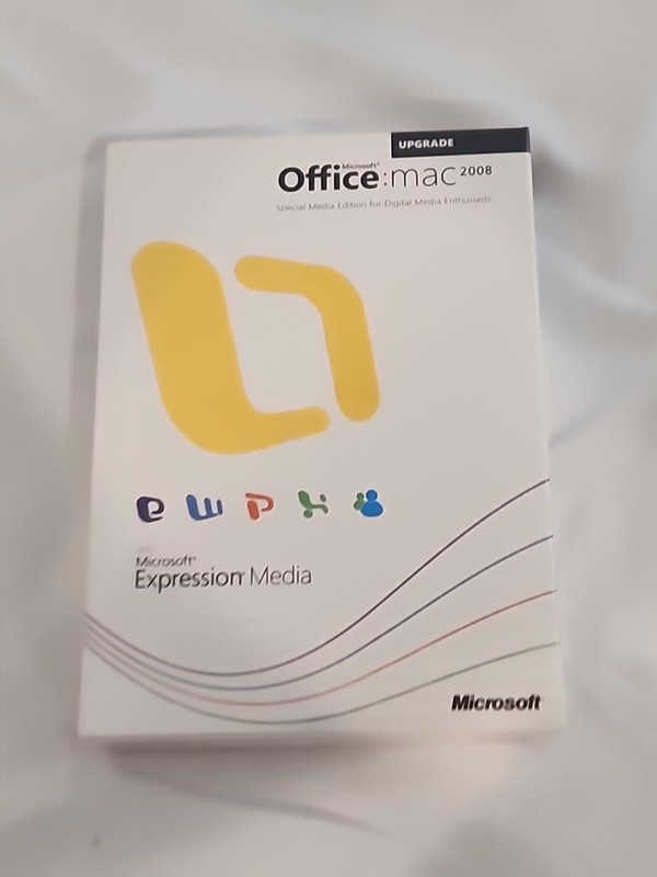 MICROSOFT OFFICE MAC 2008 with Expression Media - NEW/ SEALED gallery