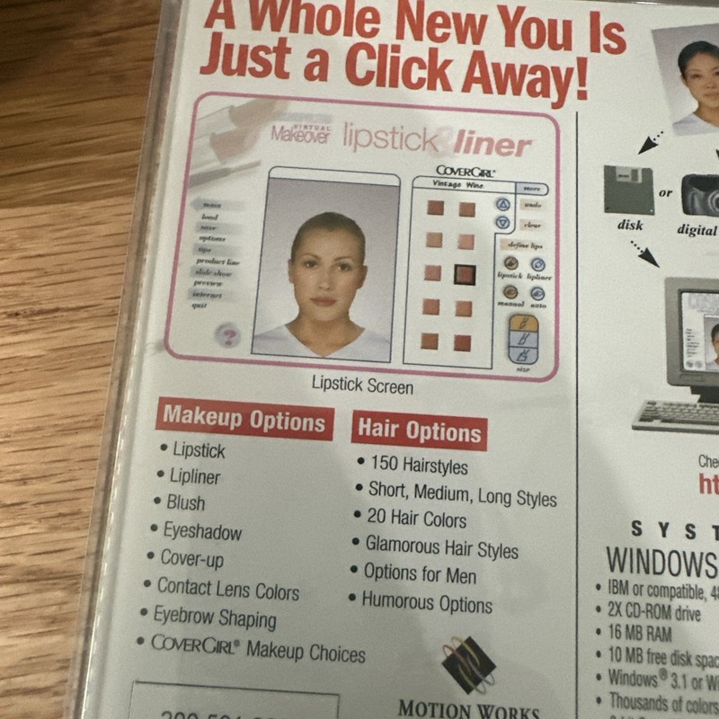 Cover Girl Swatch Guide Win/mac Cd ROM Virtual Makeover gallery