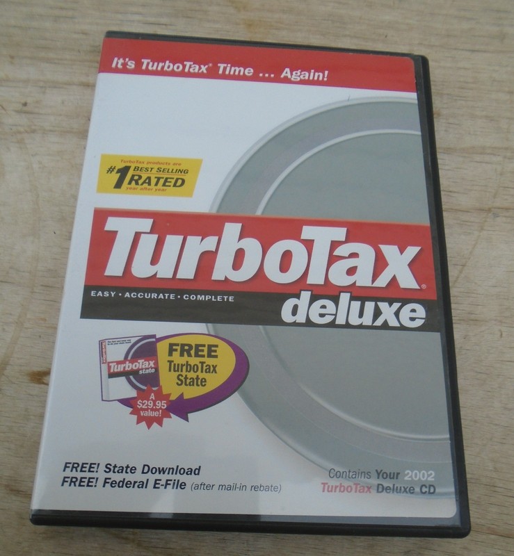 2002 TurboTax Deluxe + state+ e file CD