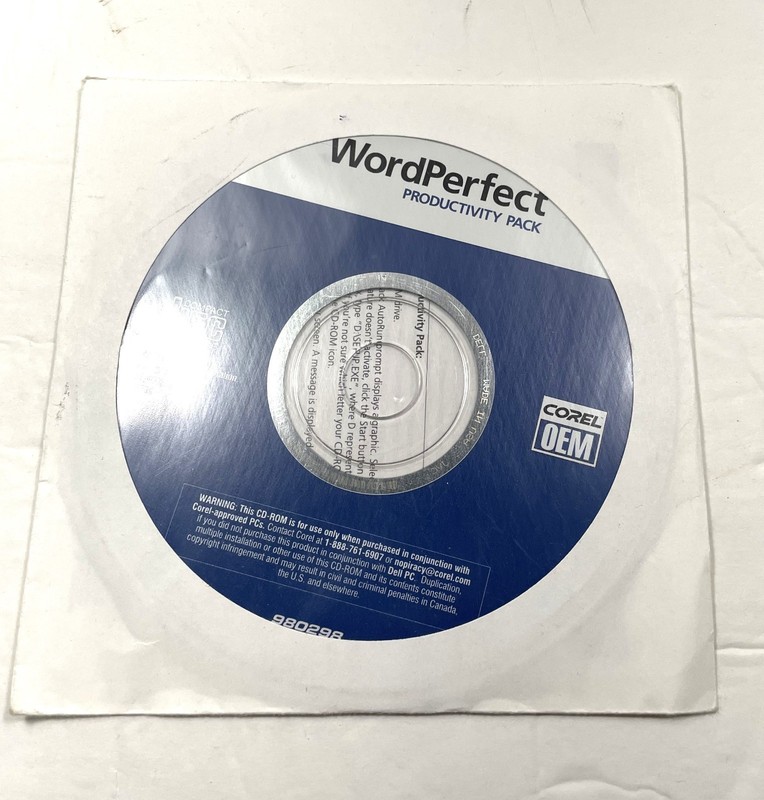 Corel WordPerfect Productivity Pack 2004 Corel OEM 98029 NEVER OPENED