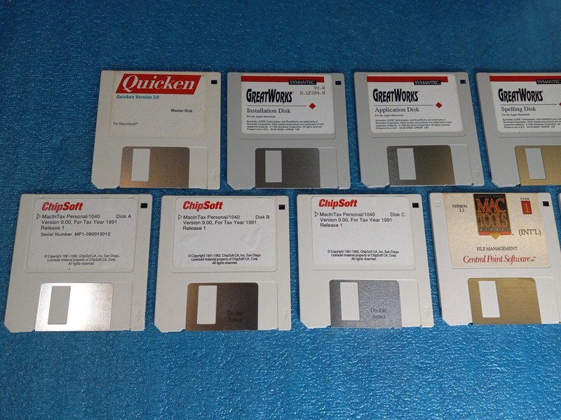 Symantec Macintosh Business Bundle MacInTax Quicken GreatWorks System 7 Apple gallery