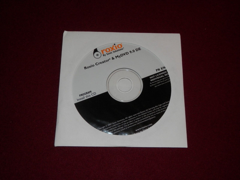 Roxio Creator 9.0 DE for Windows (CD-ROM, 2007) – Sealed