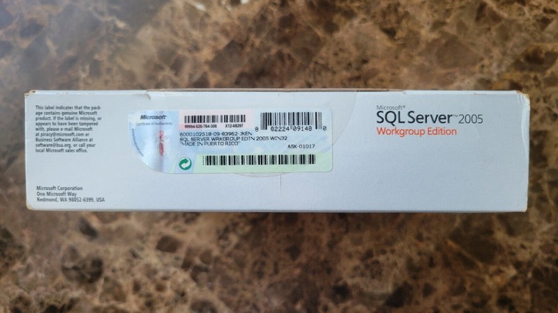 NEW SEALED Microsoft SQL Server 2005 Workgroup Edition RETAIL 5 CAL gallery