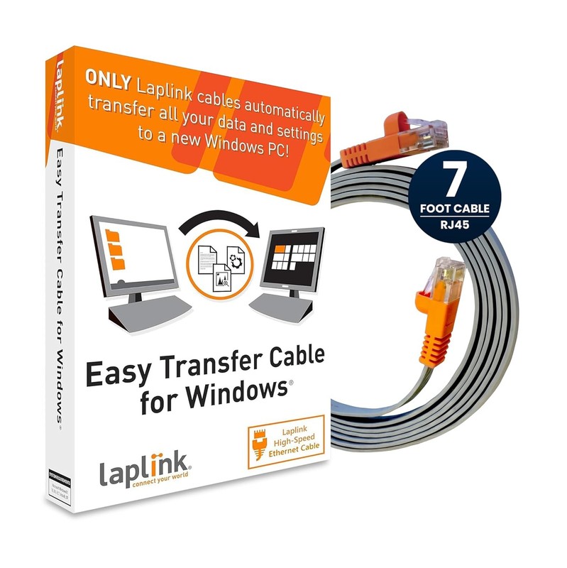 LAPLINK Easy Transfer Cable for Windows 11 – USB 2.0 PC to PC Cable with PCmover gallery