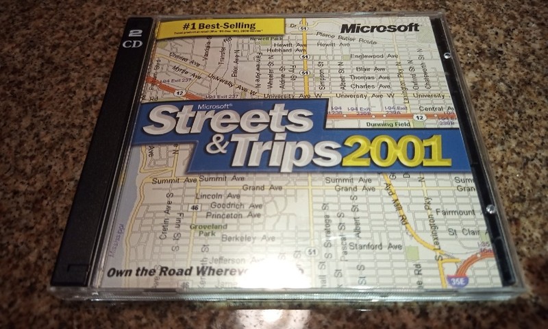 Microsoft Streets & Trips 2001 PC CD-ROM Own the Road Navigation