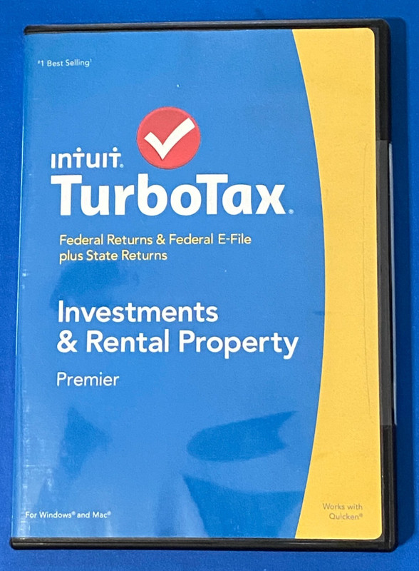 2014 TurboTax Premier Federal + State Investments & Rental Property Case and CD