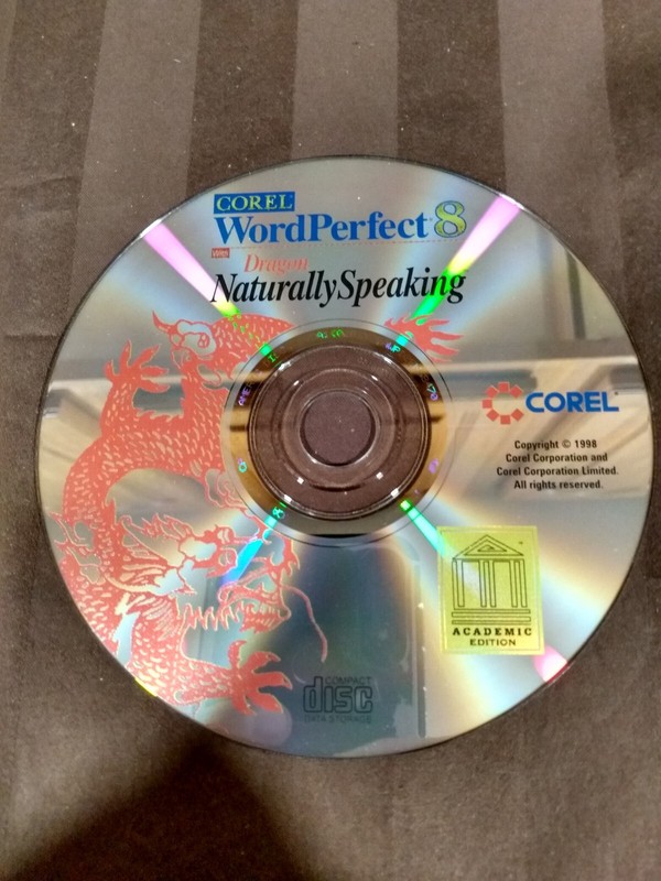 VINTAGE COREL WordPerfect Suite 8 w/ Dragon Naturally Speaking PC CD DISC ONLY