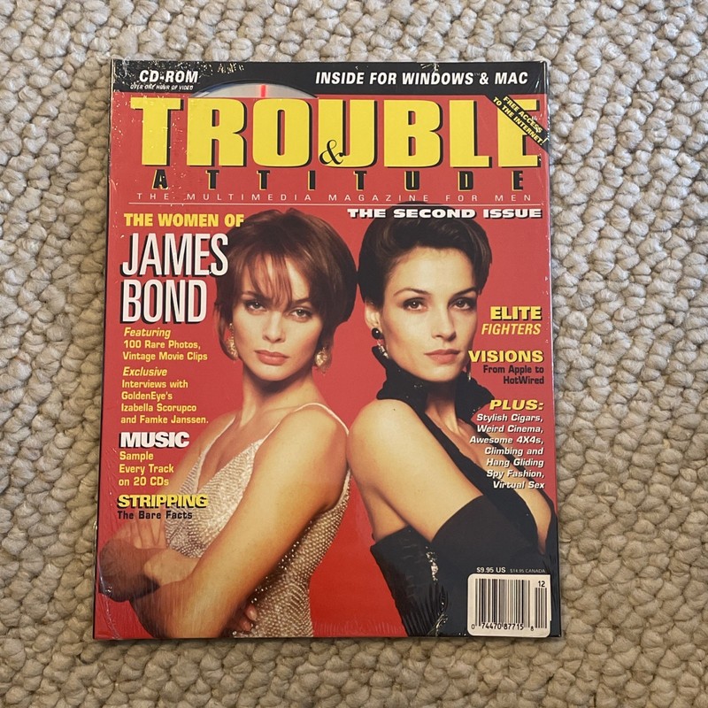 Trouble & Attitude #2: WOMEN Of JAMES BOND (CD-ROM 1995) Multimedia RARE Sealed