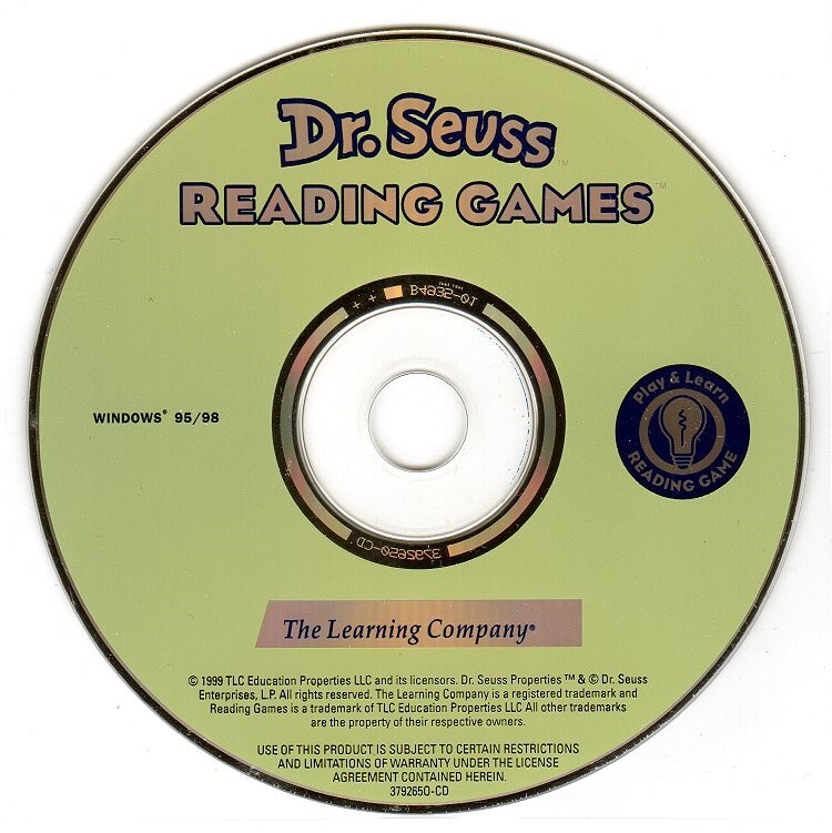 Dr. Seuss Reading Games (Ages 3-7) (PC-CD, 1999) for Windows – NEW CD in SLEEVE
