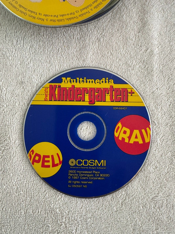 Multimedia Kindergarten+ (Ages 3-7) (PC-CD, 1997) for Windows – NEW CD in SLEEVE