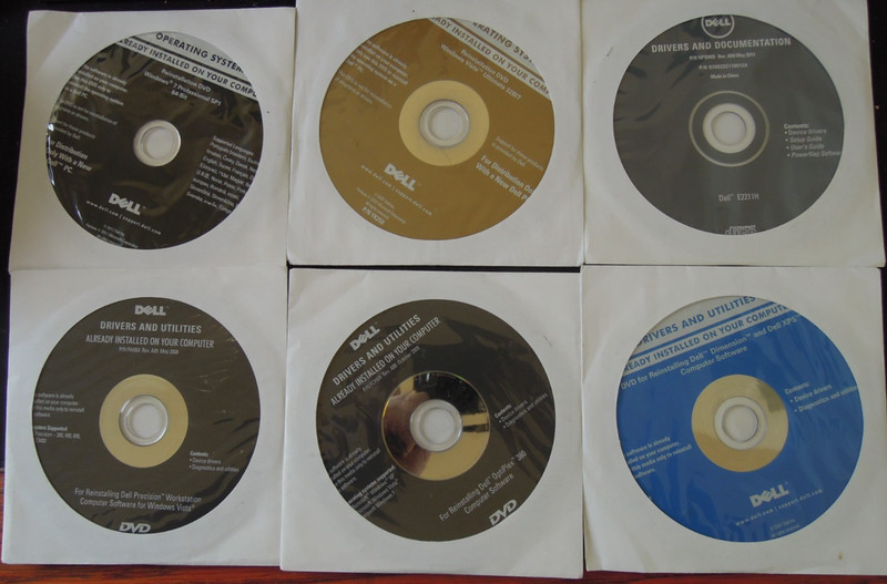 Dell Driver and OS CD-ROM DVD-ROM Lot Various – See Picture