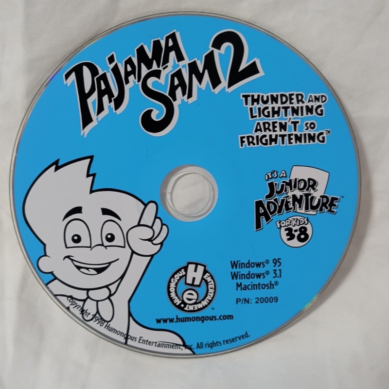 Pajama Sam 2 Thunder & Lightning *FRAMED CD* Humongous Entertainment gallery