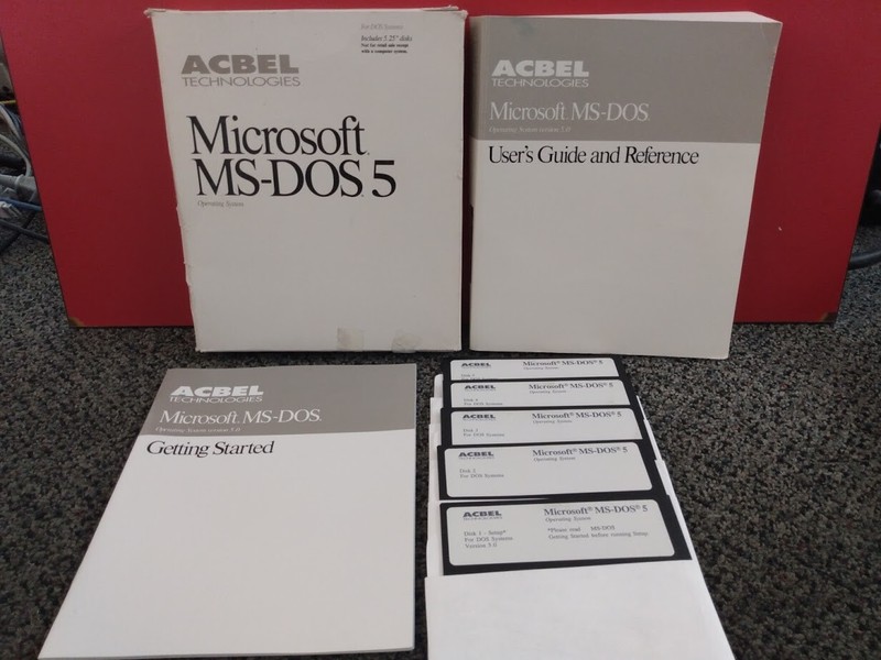 Vtg OEM Microsoft MS-DOS 5 Operating System 5.25″ Floppy Disks 1991 Non-Retail