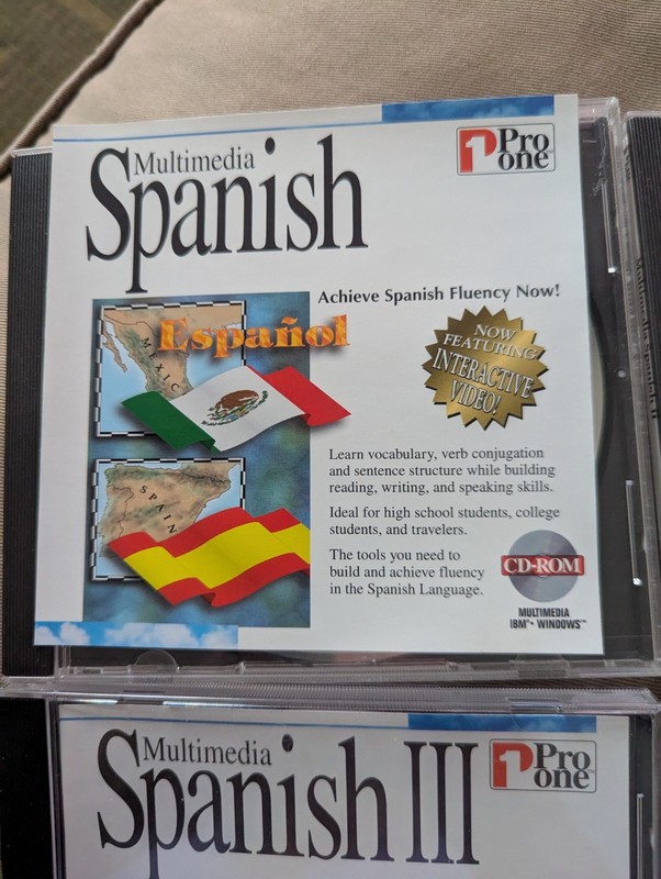 Multimedia Spanish I - IV Four CDs Achieve Spanish Fluency Now! Pro One PC CD gallery