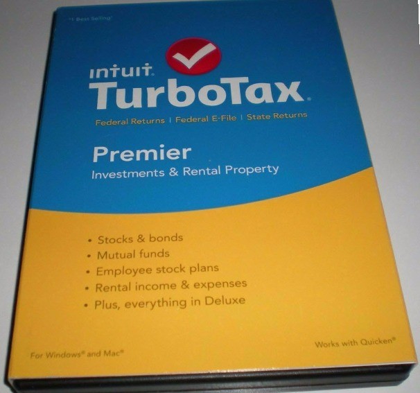 TurboTax 2016 Premier PC MAC CD file tax returns, stocks investments SEALED BOX