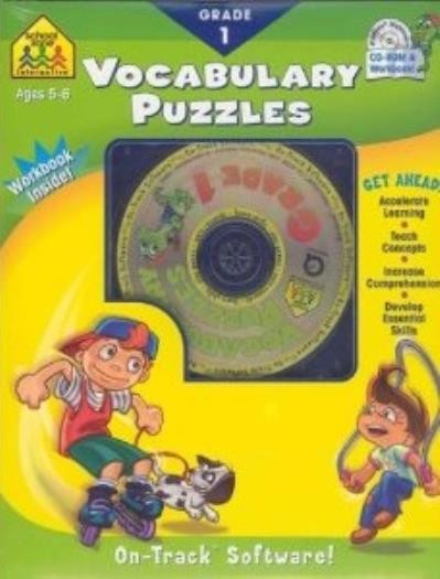 School Zone: Vocabulary Puzzles: 1st Grade 1 PC MAC CD learn math science game!