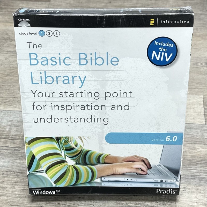 The Basic Bible Library – Study Level 1 Version 6.0 Windows XP CD ROM Big Box