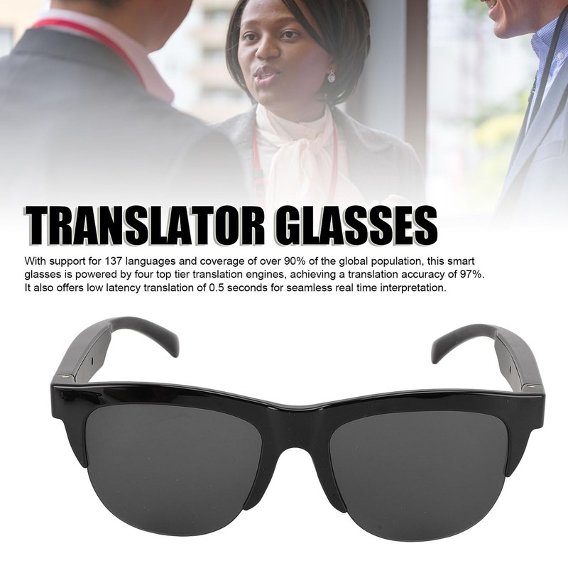 Translator Smart Glasses with Bilingual Subtitles, 137 Languages Translation... gallery