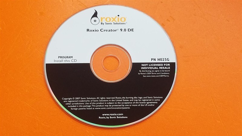 ⭐️⭐️⭐️⭐️⭐️ Sonic Solutions Roxio Creator 9.0 DE PN: H025G PC Software CD Disc