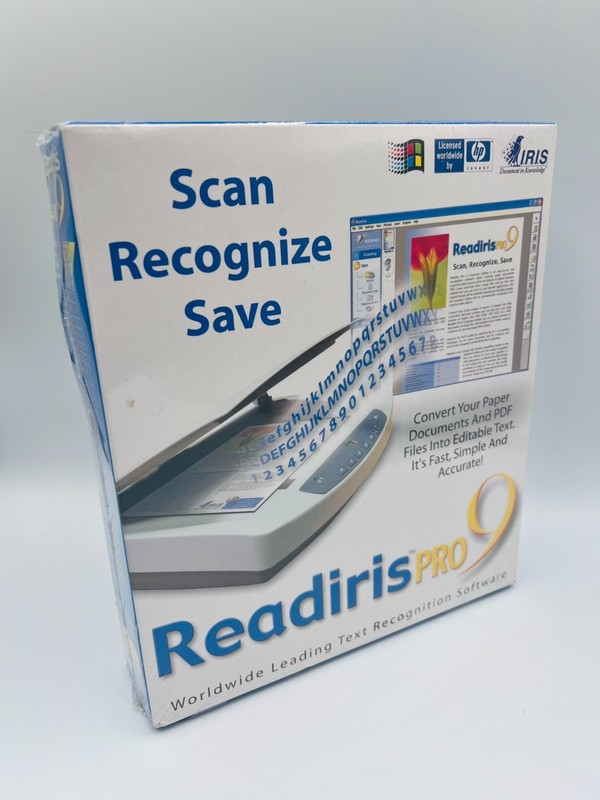 Readiris Pro 9 OCR Software for Windows Vintage Sealed New I.R.I.S. Scan OCR