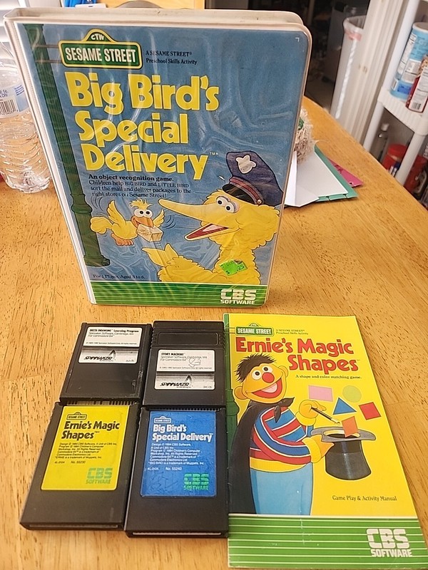 Commodore 64 Sesame Street: Big Bird’s Delivery & Ernies Magic Shapes + More