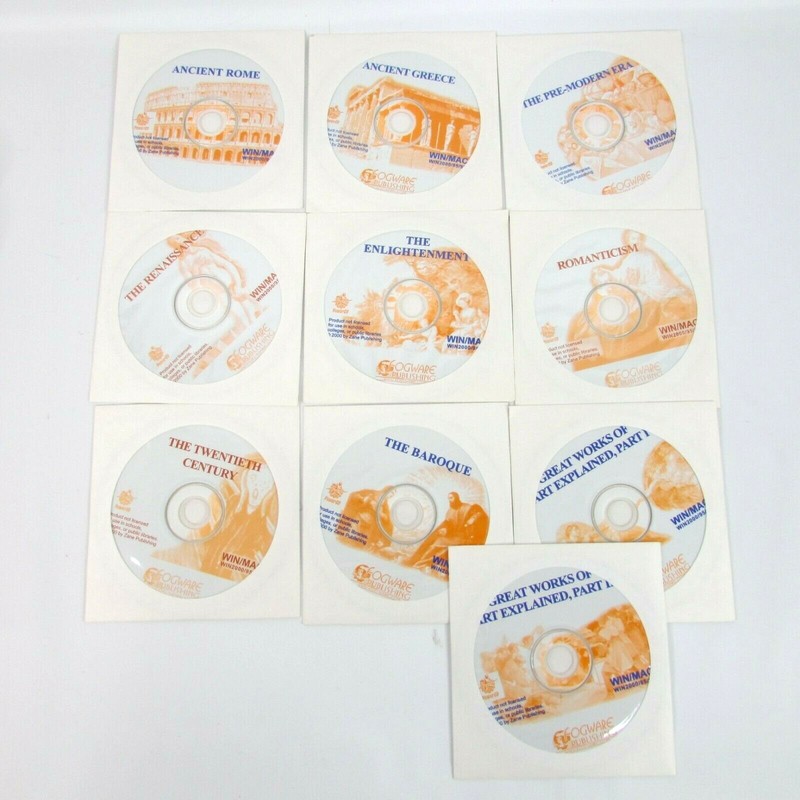 Virtual Art Collection 10 CD-ROMs Box Set 3600 GREAT WORKS OF ART w/ Dictionary gallery
