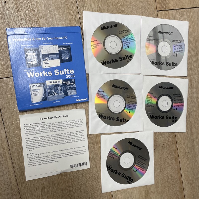 Microsoft Works Suite 2003 (Retail) (1 User/s) – Full Version for Windows