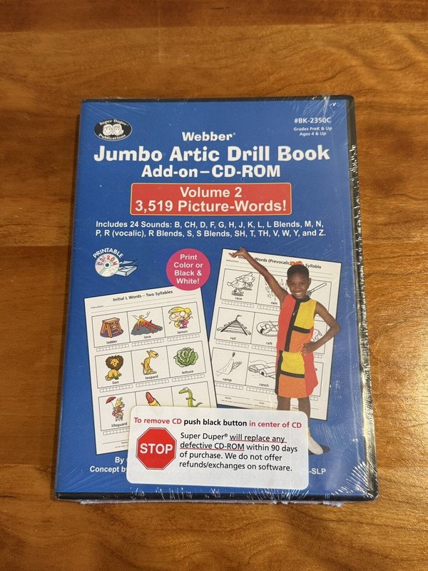 Webber Jumbo Artic Drill Book Add-n Volume 2 3519 Words CD ROM Brand New in Wrap