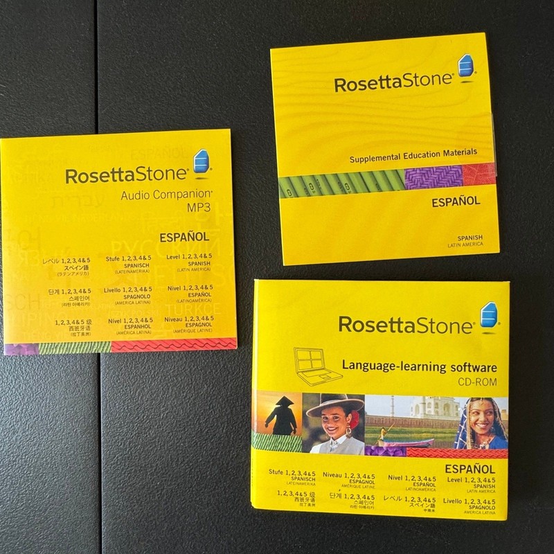 Rosetta Stone Spanish Latin America Levels 1-5 CD-ROM MP3 Audio Companion Set gallery