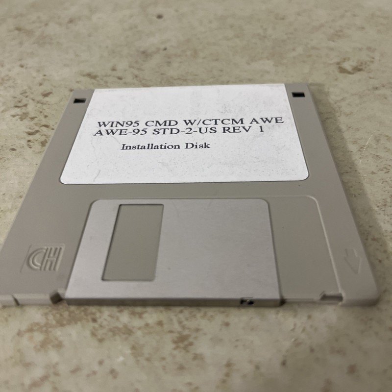 WIN95 CMD W/CTCM AWE-95 STD-2-US REV 1 3.5" Disk ONLY gallery