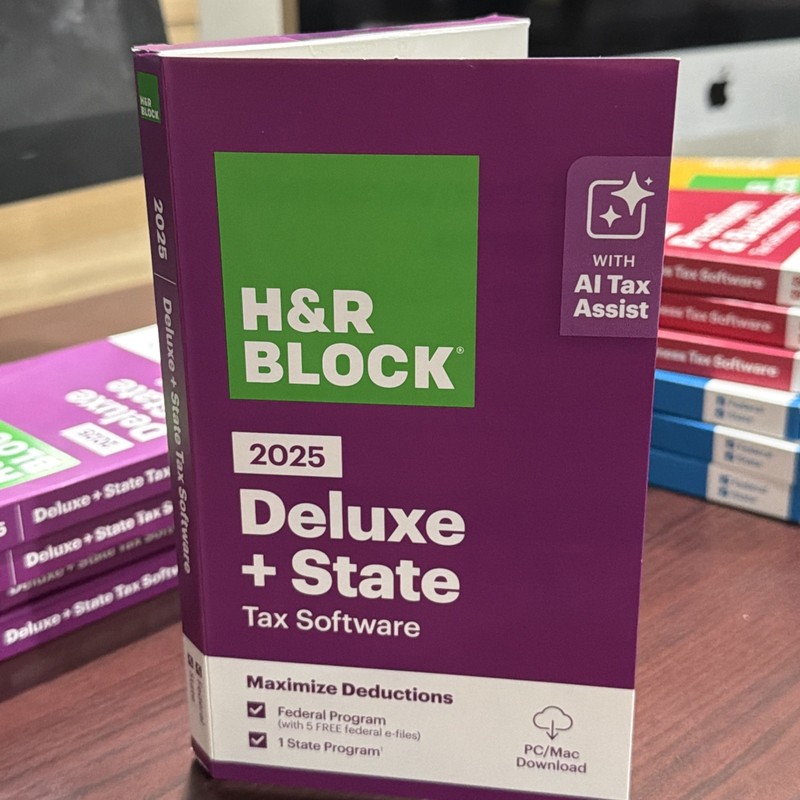 H&R Block Tax Software Deluxe +State 2025 Key Card Read Listing Digital Item gallery