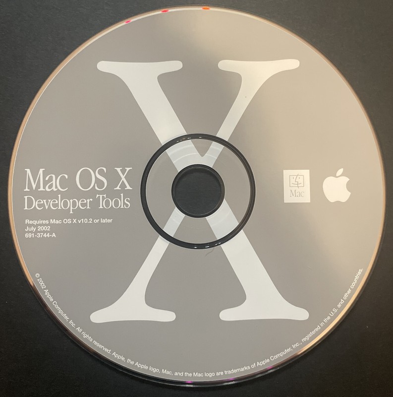 Mac OS X Developer Tools v10.2 or later CD-ROM (2002)