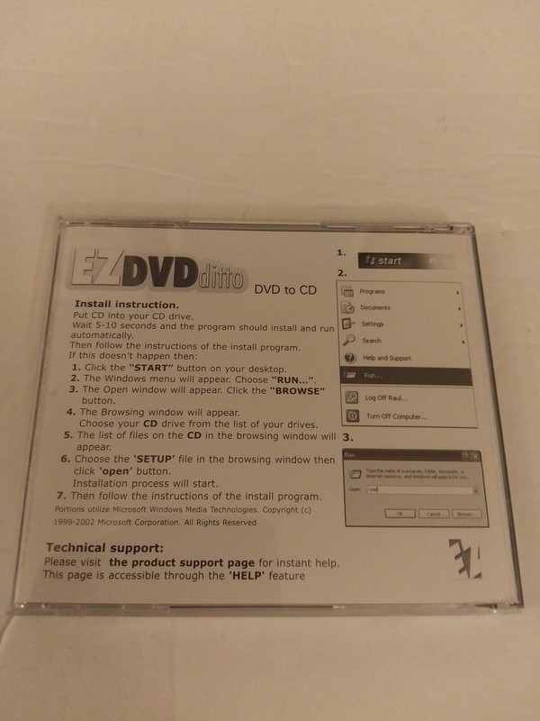 EZ DVD Ditto DVD to CD Backup Software CD-ROM For Windows 98 to XP LN gallery