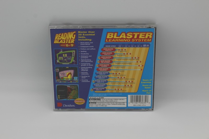 Vintage Reading Blaster Ages 6-9 for Windows 95 PC CD-ROM Davidson Used ALL lear gallery