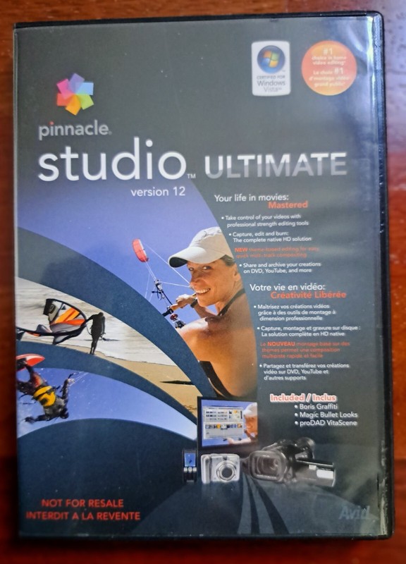 Pinnacle Studio Ultimate Version 12 Video Editing Home Movie Software