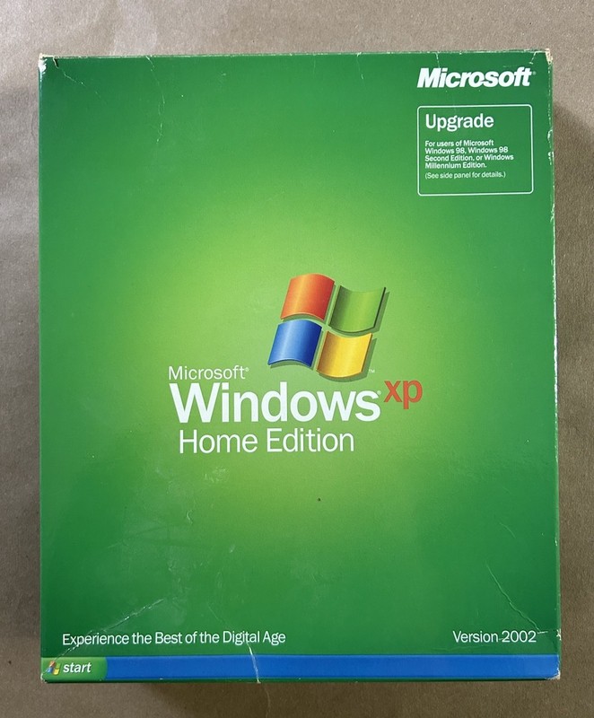 Windows XP Home Edition Upgrade 2002 with Product Key and Disc Complete