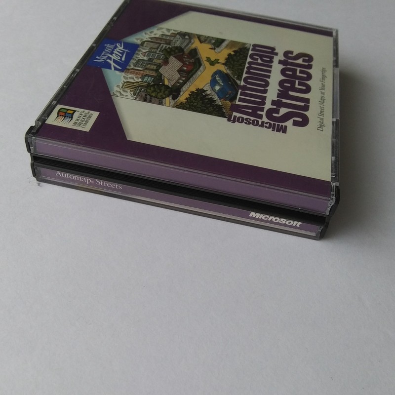 Microsoft Automap Streets PC CD ROM Maps Software Vintage Windows 95 2 Disc gallery