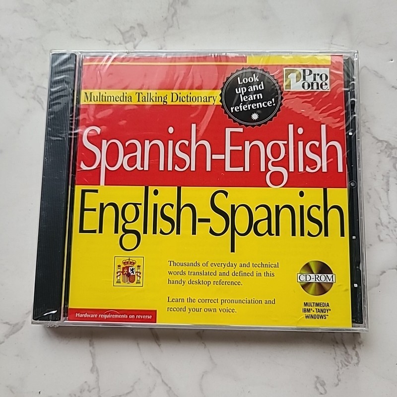 Pro One Spanish-English English-Spanish Multimedia Talking Dictionary PC CD ROM