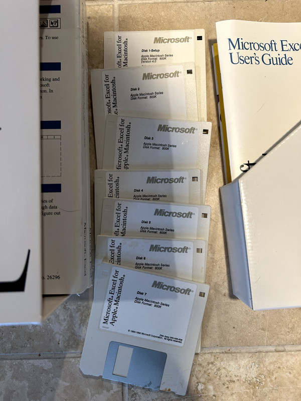 Microsoft Excel 4.0 Spreadsheet Software for Vintage Macintosh Computer gallery