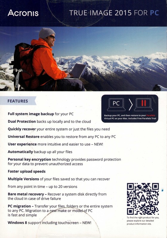 Acronis True Image 2015 | Physical CD & Key Retail Box | New Old Stock gallery