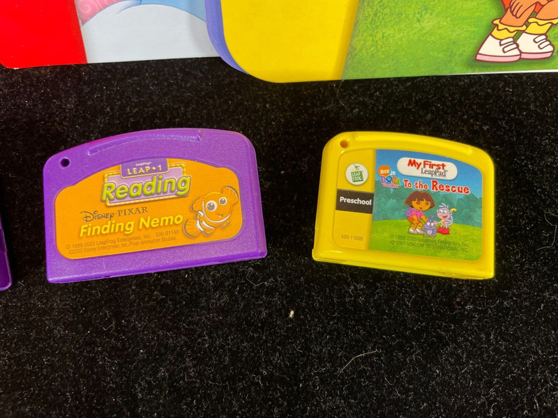 LeapFrog LeapPad Disney Princess cartridges Preschool Grade 5 Kinder Nemo Dora gallery