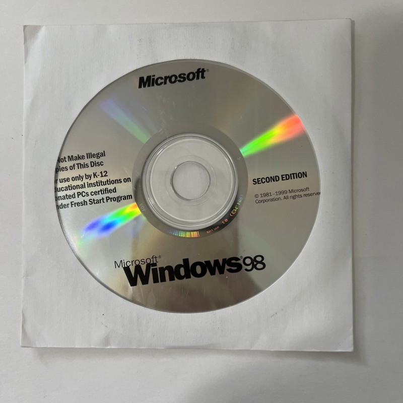 Microsoft Windows 98 Second Edition (2nd Edition) – NEW & Sealed! Product Key