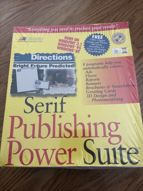 Serif Publishing Power Suite – Brand New & Sealed – Windows 3.1, Windows 95 NT