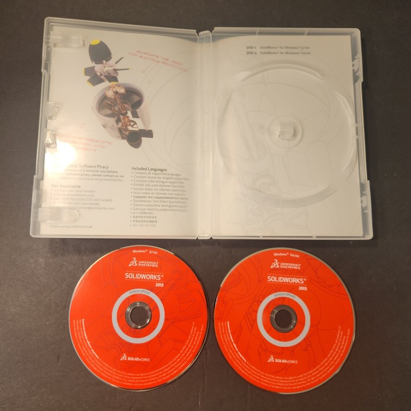 2013 Solidworks Software 32 & 64 Bit DVD Dassault Systemes No Serial/Key DVX0121 gallery