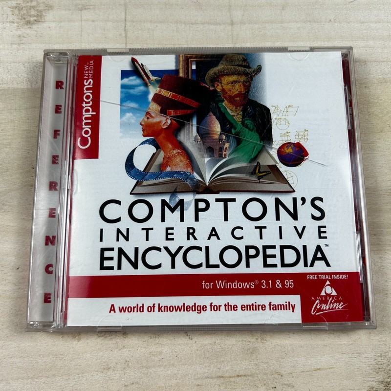 Compton's Interactive Encyclopedia CD-ROM Windows 95 & 3.1 Compatible With AOL R