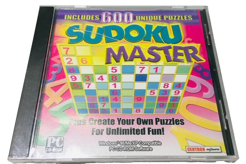 Sudoku Master PC Includes 600 Unique Puzzles Win 98/Me/XP Factory Sealed READ gallery