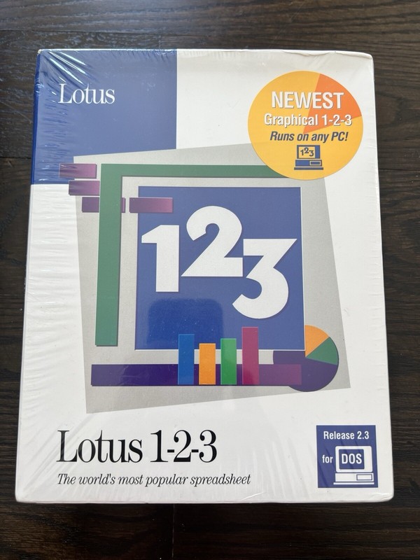 LOTUS 1-2-3 Spreadsheet FOR DOS RELEASE 2.3 1991 – NEW / SEALED