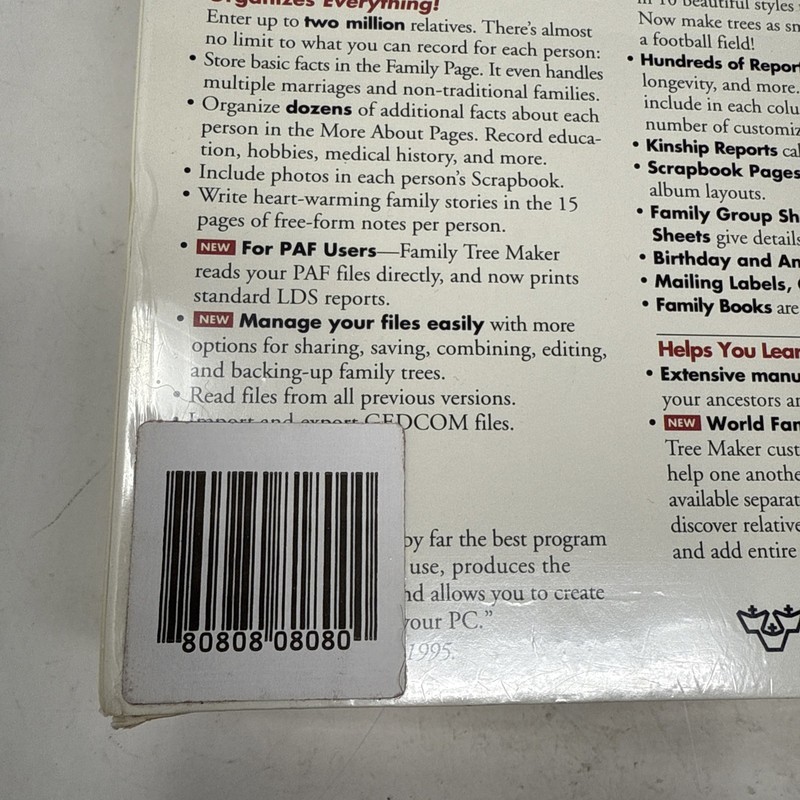Broderbund Family Tree Maker Deluxe Edition 3.0 Windows 3 1/2" Diskette - Sealed gallery