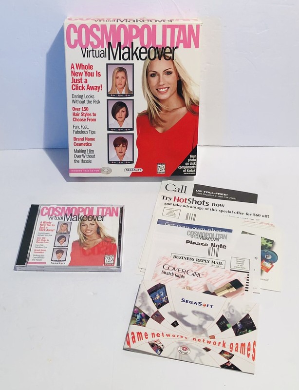 Cosmopolitan Virtual Makeover Windows/MAC CD-Rom 1997 Sega Soft Kodak